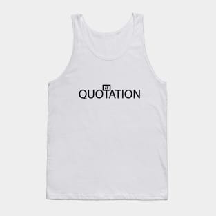 Quotation mark artwork Tank Top